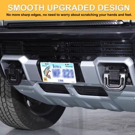 License Plate Frame for Hummer EV Accessories Rear&Front License Plate Bracket Holder for Hummer EV 2024 2025+ License Plate Bumper Car Tag Frame Mount Adapter with Screw Caps (Front/1PC)