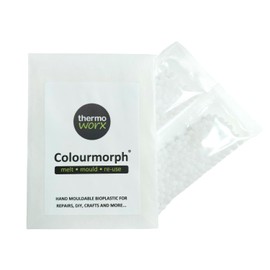 Thermoworx Colourmorph. Hand mouldable Multi-use thermoplastic. Melt, Mould and Reuse. (White)