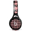 Skin Decal Wrap Works with Beats EP Headphones Houndstooth Pink
