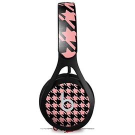 Skin Decal Wrap Works with Beats EP Headphones Houndstooth Pink on Black Skin Only Headphones NOT Included