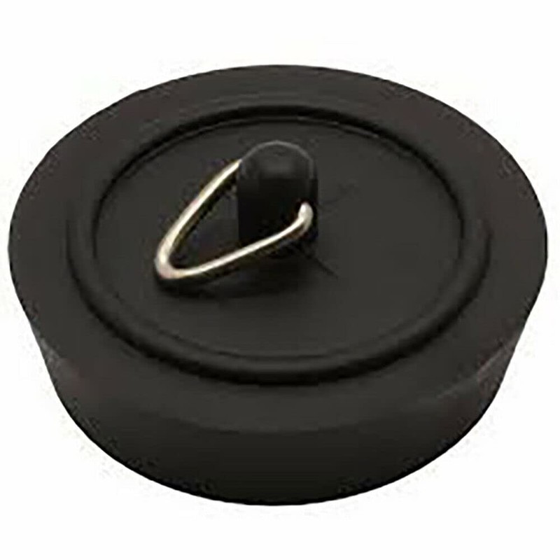 fiXte Replacement Sink Plug Shower Bath Black 45mm (1 3/4")