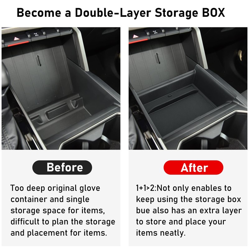 TTCR-II Compatible with 2022-2025 Toyota Tundra Console Organizer Tray, for