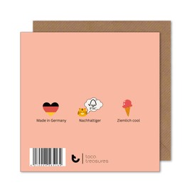 Premium Happy Birthday Birthday Card Toast Square with Envelope - Funny Card for Women, Children, Friends & Family