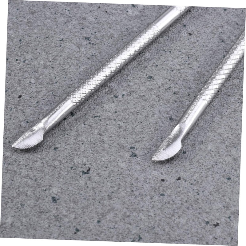 Mikinona 2pcs Stainless Steel Cuticle Spoon Pusher for Manicure Care