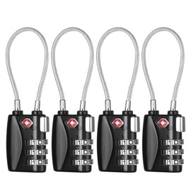 ZHEGE Dial Lock, Cable Lock, Security Code, Travel, For Luggage, Suitcase, Backpacks