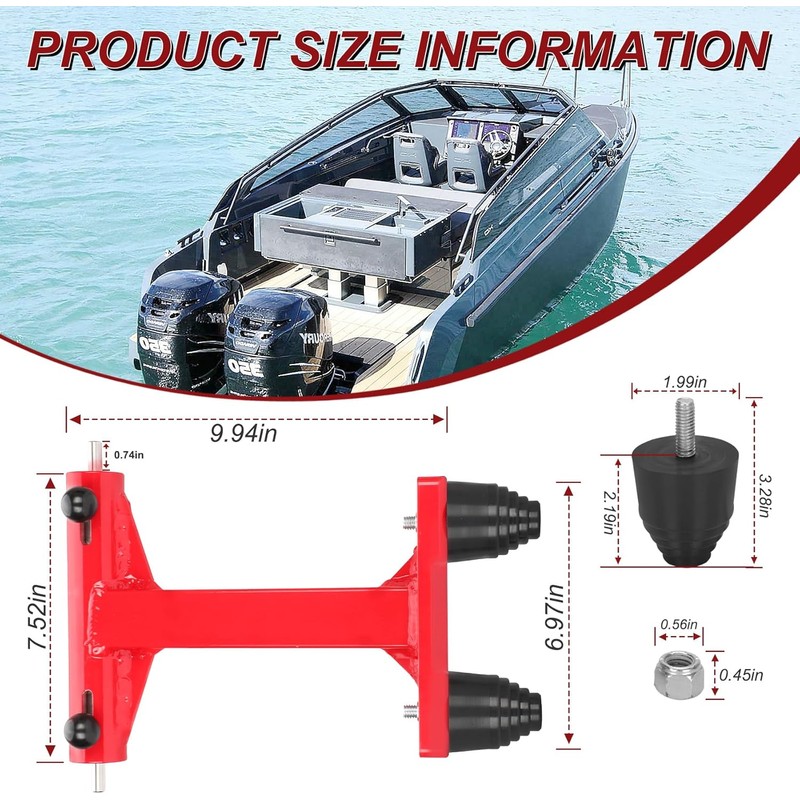 240110 4-Stroke Motor Trailering Support, Outboard Transom Saver，Outboard Motor Trailer