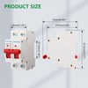 Wengart DC circuit breaker DZ47-63Z, DC500V 32A 2-pin, DIN rail