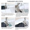 12pcs Sewing Machine Needle Inserter, Automatic Needle Threader Needle Threading