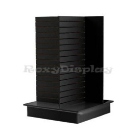 Roxy Display Slatwall Unit Black Color 4 Way Showcase Display Store Fixture #SC-4-Wing/BK