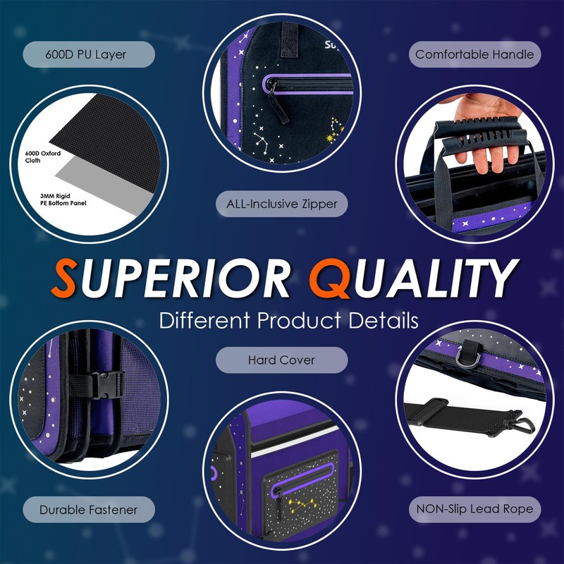 SugarFox 63L Car Trunk Organizer for SUVs & Small/Midsize Cars