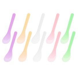 ONLYKXY 30pcs 5in Plastic Beauty Spoon Facial Cream Brush Makeup Scoop Mud Reusable Cosmetic Dig Scoop Spatula Mask Tip for Lotions Moisturizers Home Salon DIY Facemask Mixing Sampling (Mixed Color)