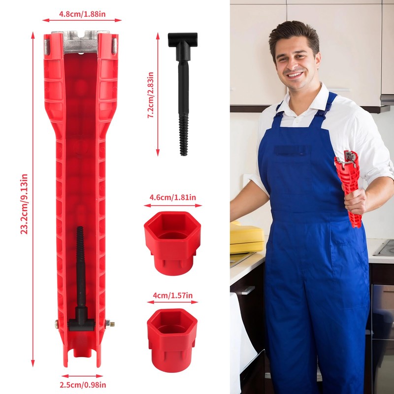 EukyPlace Plumbing Tools 8-in-1, Multifunctional Faucet and Sink Installer Pipe