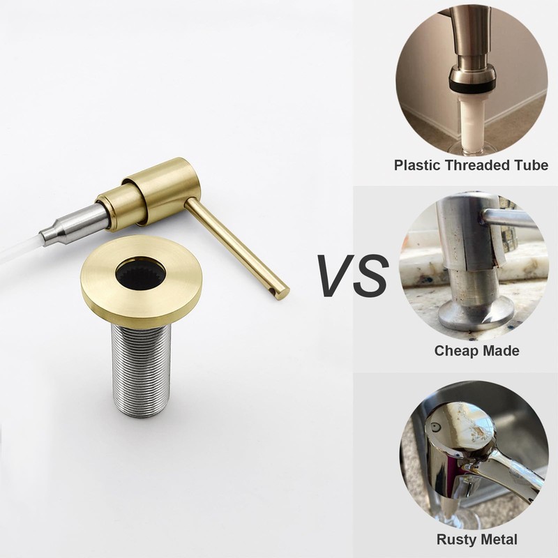 EADOT Deck Mounted Brass Kitchen Sink Soap Dispenser or Lotion