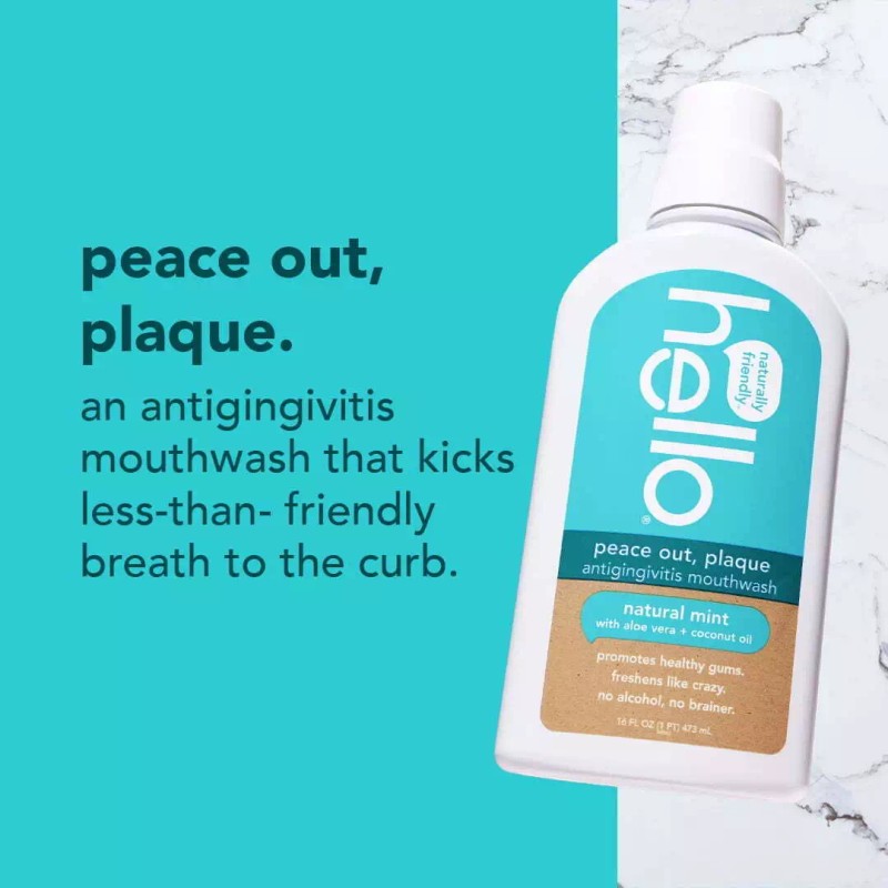 hello Peace Out Plaque Antigingivitis Mouthwash 16oz
