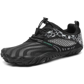 SAGUARO Boys Girls Barefoot Shoes Breathable Bathing Shoes for Children Size 24-36, black