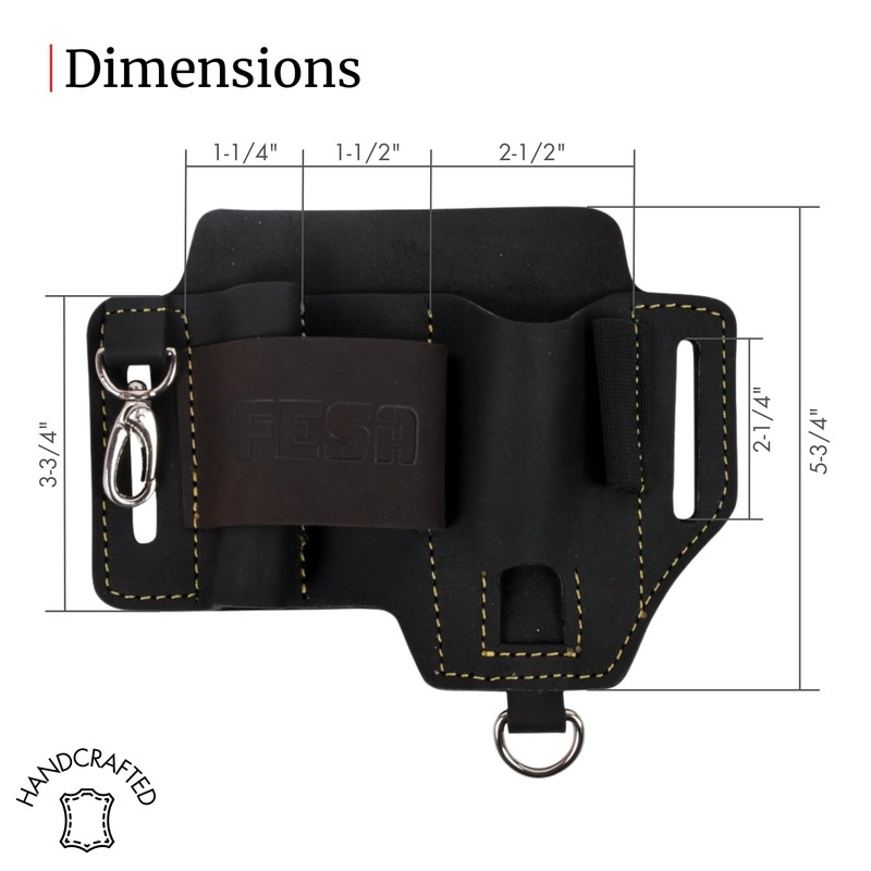 FESA EDC Leather Multitool Sheath - Top Grain Leather EDC