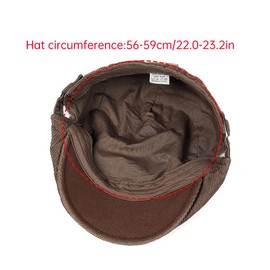 Zcargel Newsboy Hat Flat Cap Corduroy Flat Cap Driving Hat Painter Cap Summer Cap Casual Hat Adjustable Flat Cap for Men Navy Blue