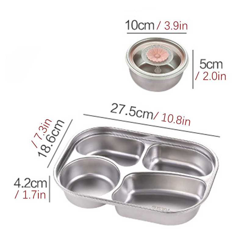 Bento Lunch Box Leak Proof 4 Compartment Bento Box with