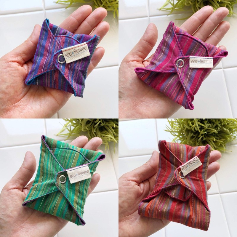South India Eco Femme Cloth Napkins, Washable Organic Cotton (Skin