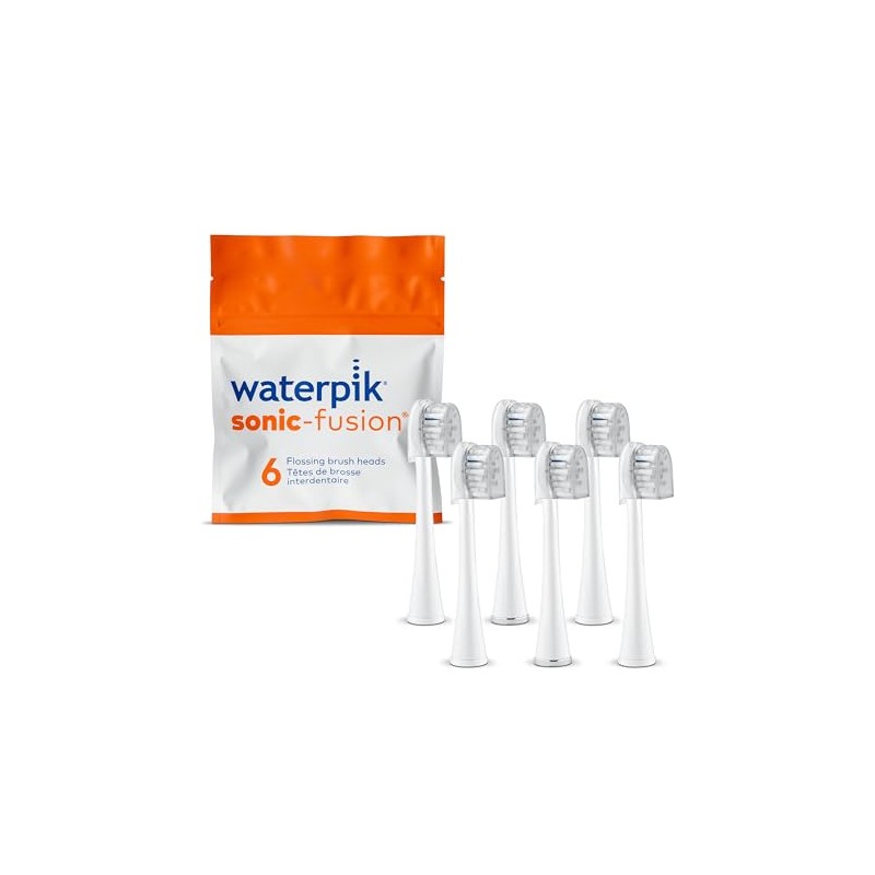 Waterpik - Cabezales de repuesto compactos Sonic-Fusion SFRB-2EW, 6 unidades,