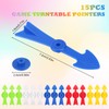 15pcs Arrow Game Spinners, 2.83in 5 Colors V-Shaped Plastic Board