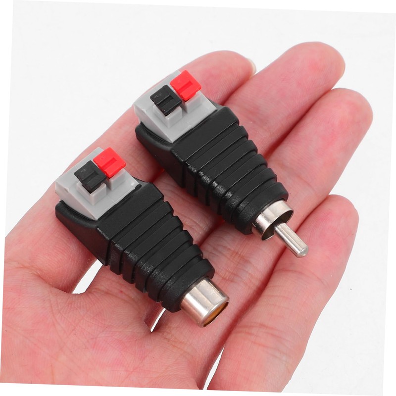 Gatuida 6pcs RCA Male Connector to Av Screw Terminal Adapter