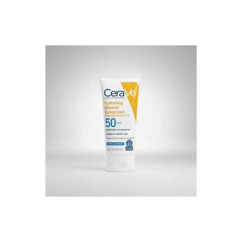 Cerave Hydrating Mineral Sunscreen Spf 50 Face 75ml