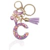 TOMOTHY Initial Key Chain Initial Charm Bag Charm Alphabet Cute,