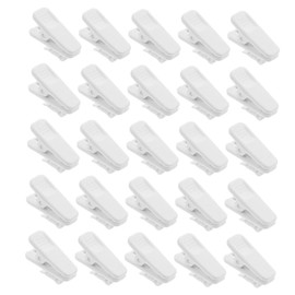 Levemolo 60pcs Earphone Cable Clips for Cord Diameter White Headphone Wire Clamp Practical Tangle Collar Clip Holder for Earbud Microphone Wires Versatile Cord Management for Home Office