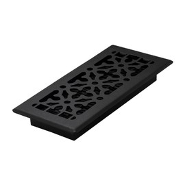 Decor Grates (4-Pack) AGH410-BLK Gothic Floor Register, 4x10 Inches, Textured Black Finish