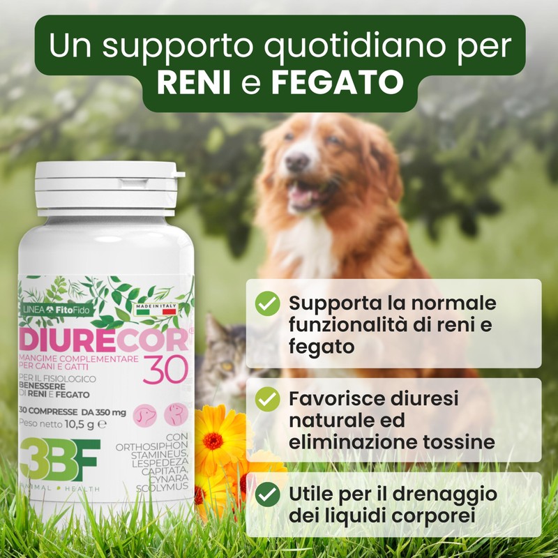 Trebifarma Diurecor Forte Cani e Gatti, Supporto Intensivo di Reni