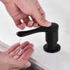 BZOOSIU Kitchen Sink Soap Dispenser Black Solid Brass Pump Head