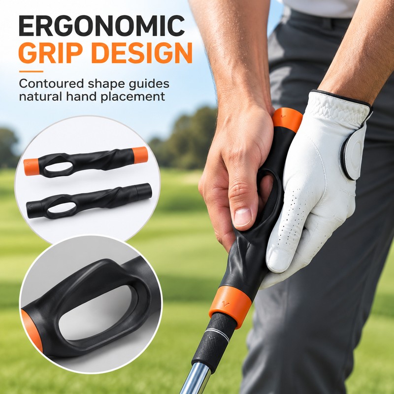 Golf Grip Trainer for Hand Position Practice – Anti-Slip PU