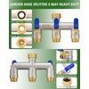 3 Way Hose Splitter Heavy Duty, Garden Hose Splitter with
