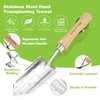 Berry&Bird Stainless Steel Hand Transplanting Trowel, Precision Depth Markings and
