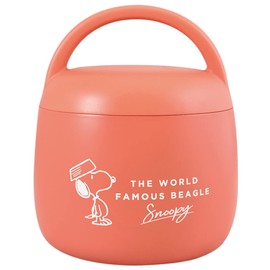 Ken Onishi Peanuts PG-3201 Snoopy Stainless Steel Food Pot, Pink, Φ4.6 x H 5.5 inches (11.7 x 14 cm)