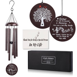 FACULX 35" Memorial Wind Chimes for Loss of Sister Sympathy Gift, Memorial Sympathy Gifts for Loss of Sister, Bereavement Gift for Loss of Sister, Tree of Life Windchimes in Memory of Sister Gifts