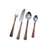 Bold & Divine Ridge Copper Designed 4pcs Flatware Cutlery Set