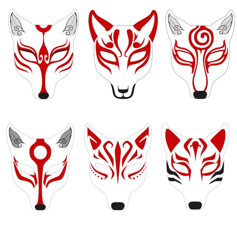 COHEALI Blank Mask - White Paper Blank Hand Painted Face
