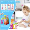 KSVFTB 20 PCS Wooden Numbers, Number Blocks, Colorful Digital Building