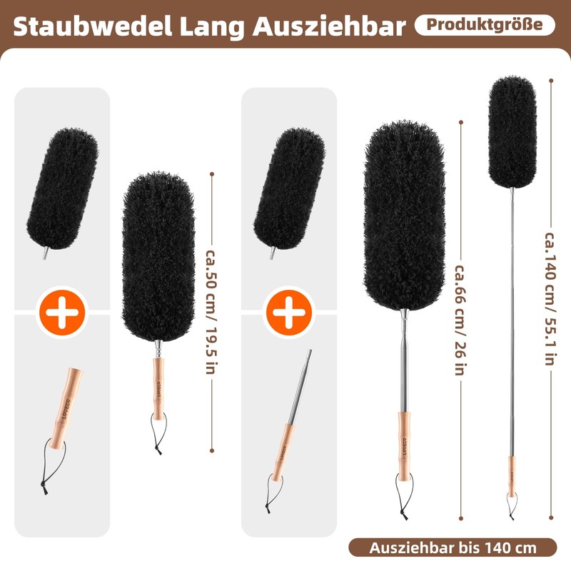 Loveco Bendable Duster Set, with Telescopic Duster Extendable up to