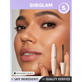 SHEGLAM Big Time Eyes Volume Mascara, Unbreakable, Hot Water Off, Dense 3D Eyelashes, Easy Removal, Quick Drying, Long Lasting