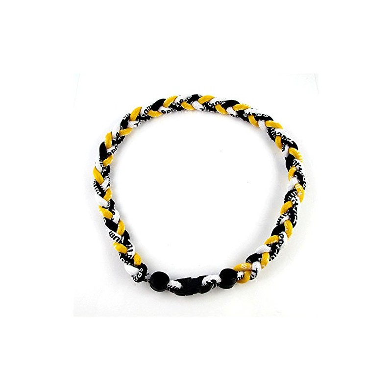 MapofBeauty 18" Sport Three Colors Three Braided Rope Tornado Necklace