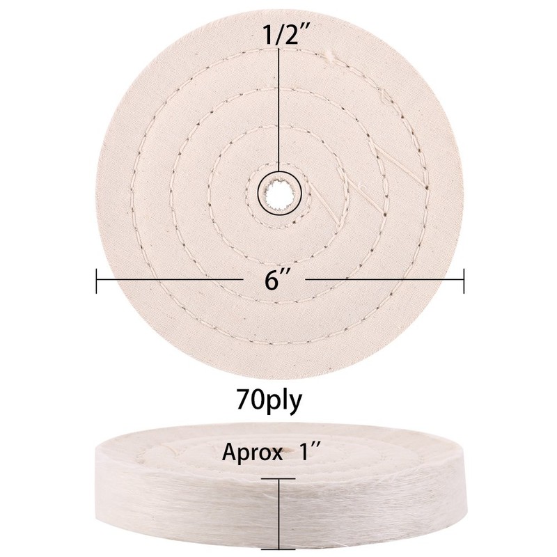 SCOTTCHEN Buffing Polishing Wheel 6" Extra Thick (70 Ply) x