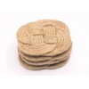 Roorkee Instruments India Jute Rope Coaster Set of Four-Nautical Gift-Beach