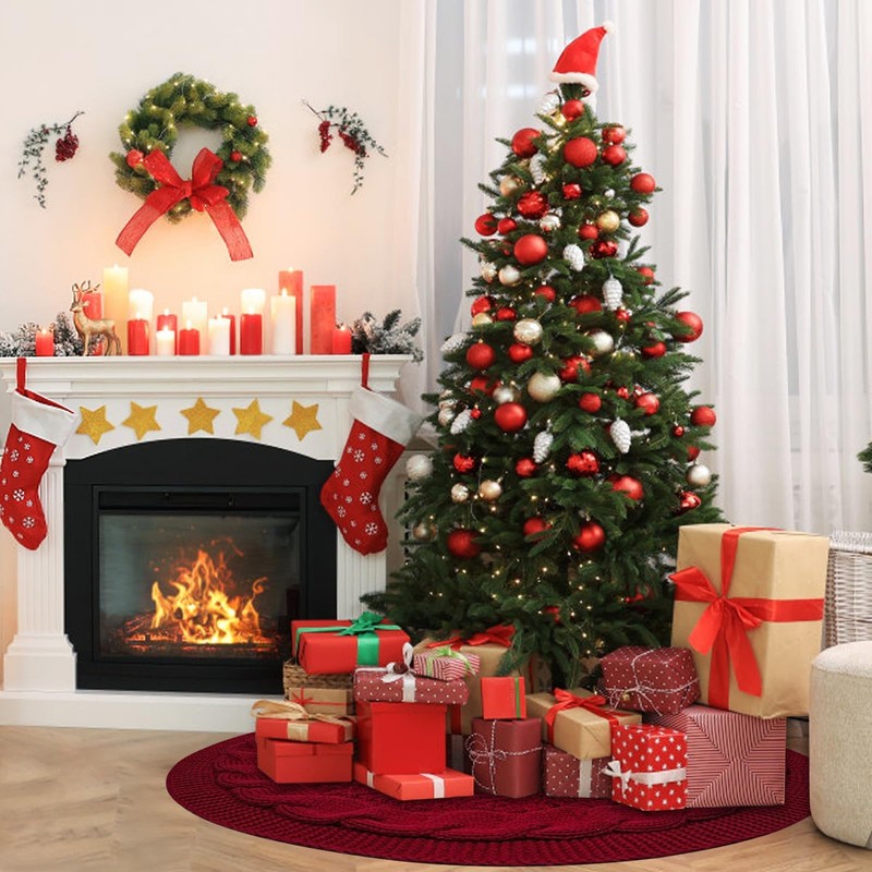 Christmas Tree Skirt for 6 Ft Christmas Tree, 36 Inch