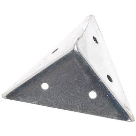Merriway® BH01162 (4 Pcs) Zinc Plated Pyramid Corner Angle Bracket Brace Plate, 45 mm (1.3/4 inch) - Pack of 4 Pieces