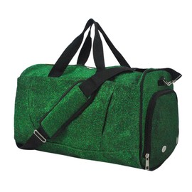 NGIL Glitter Cheers Sports Gym Duffel with Shoe Compartment and Small Carry on Travel Tote Bags for Women, Women Gym bag, Overnight bags for Women, Cheer Bag (Glitter-Green)