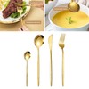 6 Set Gold Cutlery Set Stainless Steel Elegant Steak Knife