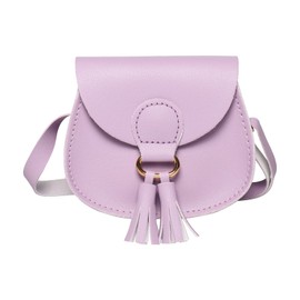 SOTOGO Little Girls Purses Toddler Crossbody Purse Princess Purses Handbags Girl Wallets Purple Tassel Crossbody Bags for Kids